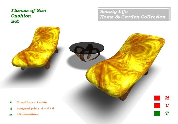 Flames of Sun Cushion Set