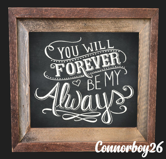 LOVE PICTURE FRAME CHALK RUSTIC - Forever My Always