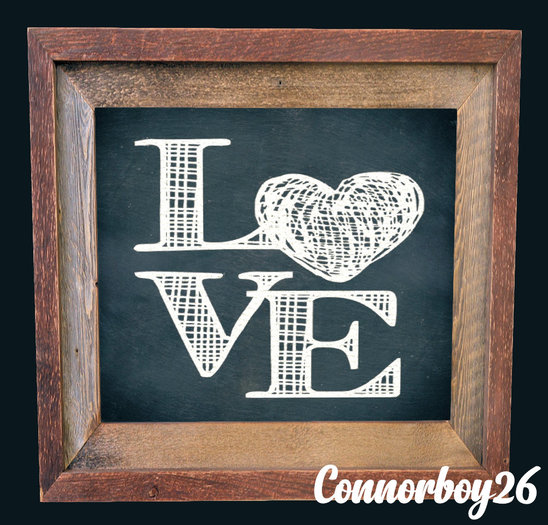 LOVE PICTURE FRAME CHALK RUSTIC - LOVE