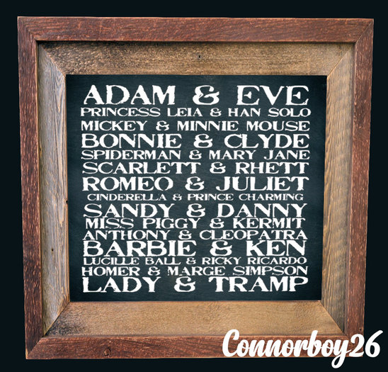 LOVE PICTURE FRAME CHALK RUSTIC - Worlds Greatest Lovers