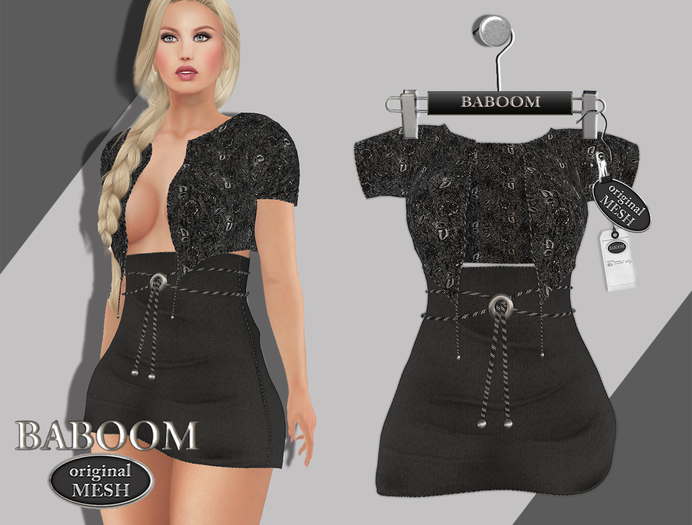 Baboom-Lenia-dress-Originalmesh-Black