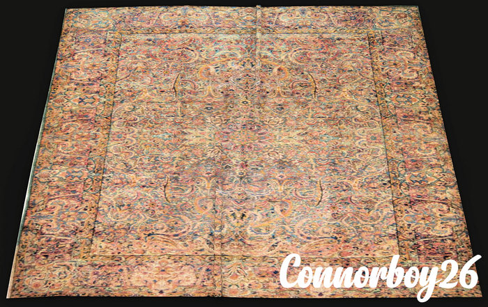 CB26 FLOOR RUG MESH FADED BEIGE GRUNGE