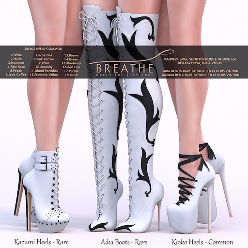 [BREATHE]-Aika Heels-FATPACK-BELLEZA- RARE