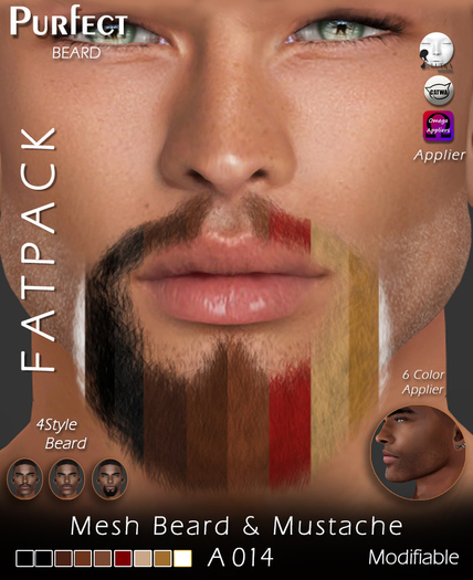 5 Five Stone Mesh Beard A 014 FATPACK