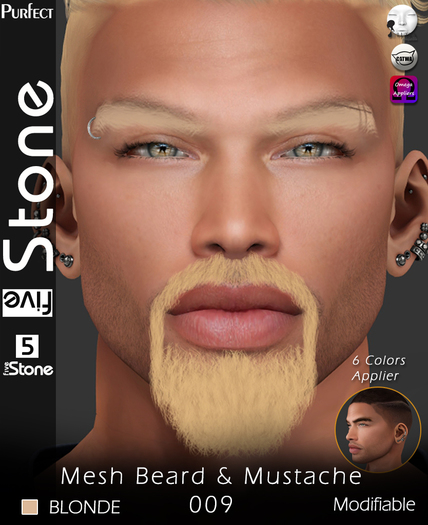 Five Stone (Purfect) Mesh Beard 009 Blonde