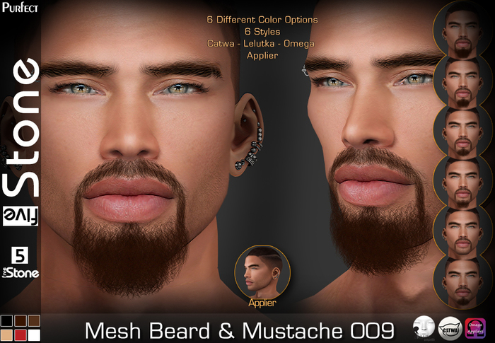 Five Stone (Purfect) Mesh Beard 009 Brown