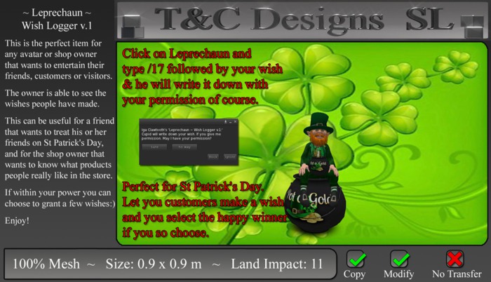 Leprechaun ~ Wish Logger v.1