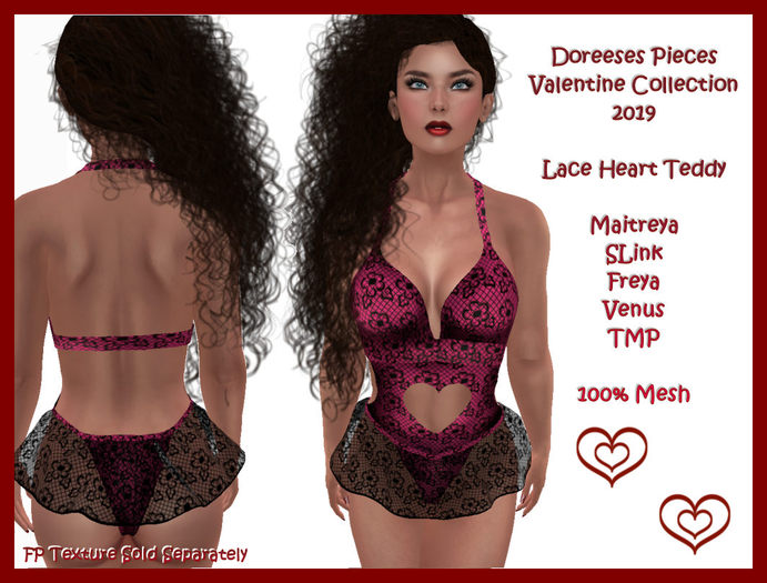VALENTINE TEDDY PINK NETTING