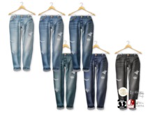 {amiable}Mesh Roll-up Loose Wash Denim Pants02(FAT PACK)
