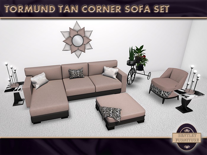 Tormund Tan Corner Sofa - PG Version - BOXED