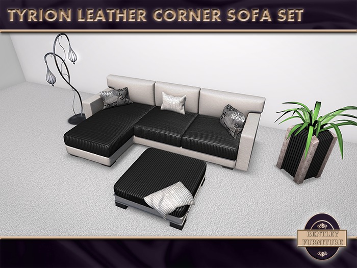 Tyrion Leather Corner Sofa - PG Version - BOXED
