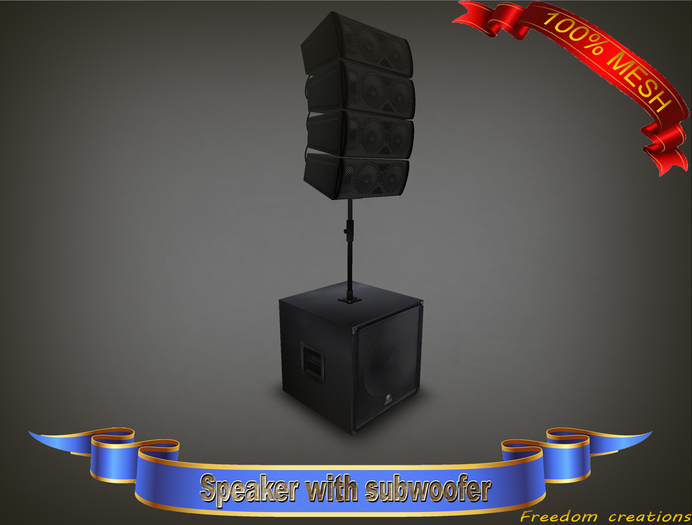 Speaker with subwoofer(ADD)(unpacker)-Freedom creations