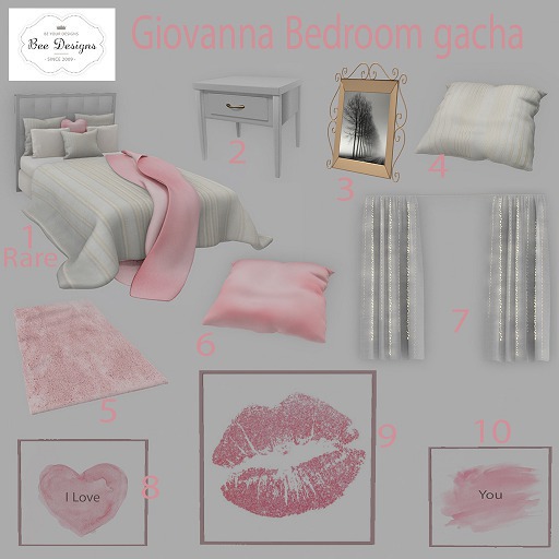 Bee designs Giovanna Bedroom gacha 3