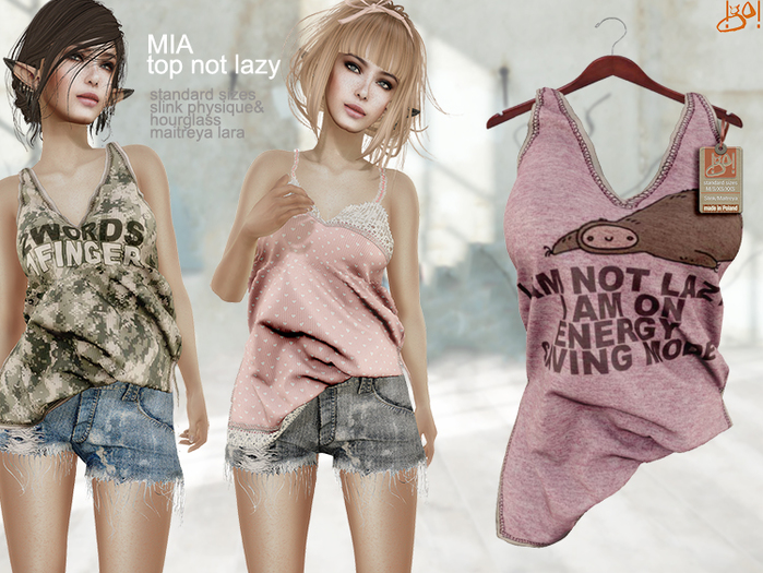 !gO! Mia top - Not Lazy