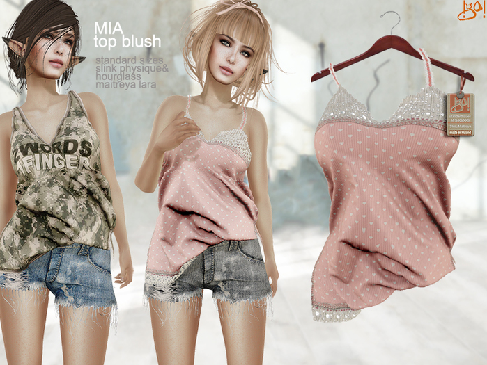 !gO! Mia top - Blush