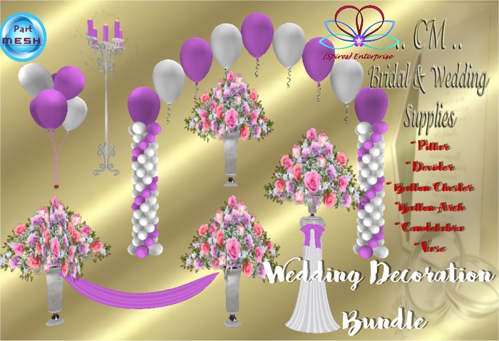 {SE} Wedding Decoration Bundle Purple