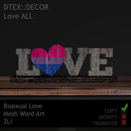 DTex::Decor - LoveALL - Bisexual Love Word Art
