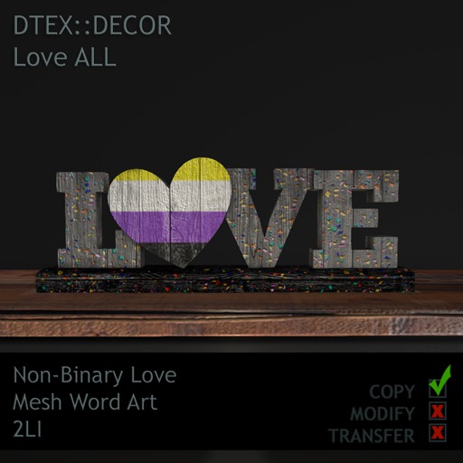 DTex::Decor - LoveALL - NonBinary Love Word Art