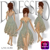 ::DBL:: Love Story Dress Soft Sage & Omega Appliers SALE