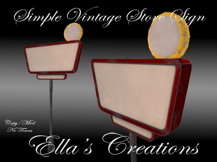 EC Basic Vintage Store Sign