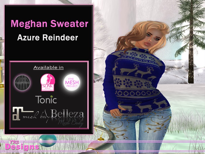 Meghan Sweater Azure Reindeer