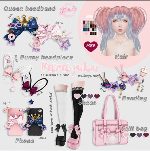 *Tentacio* Harajuku frill bag lila