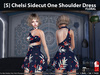 s chelsi sidecut one shoulder dress floral pic