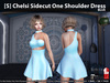 s chelsi sidecut one shoulder dress blue pic