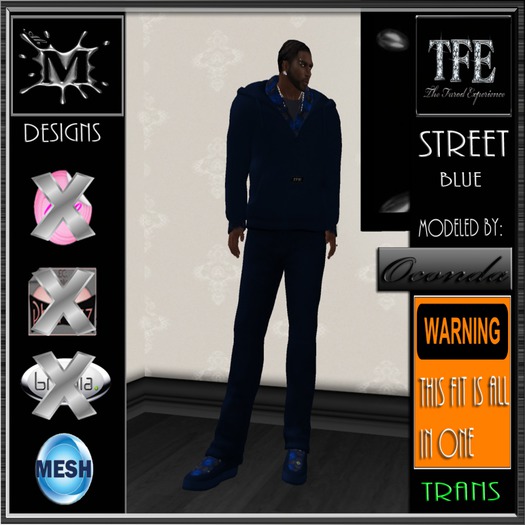 TFE STREET MESH BLUE WEAR (bagged)