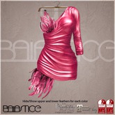 Baiastice_Feathers Dress-Cerise
