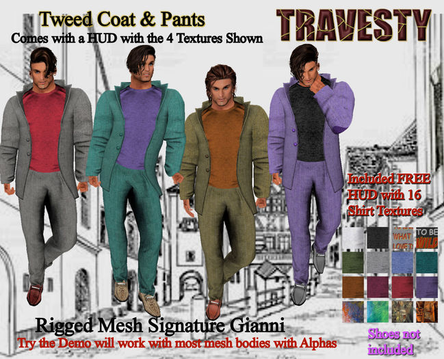 Travesty Tweed Coat and Pants Suit