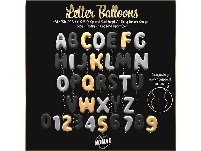 NOMAD // LETTER BALLOONS // FATPACK
