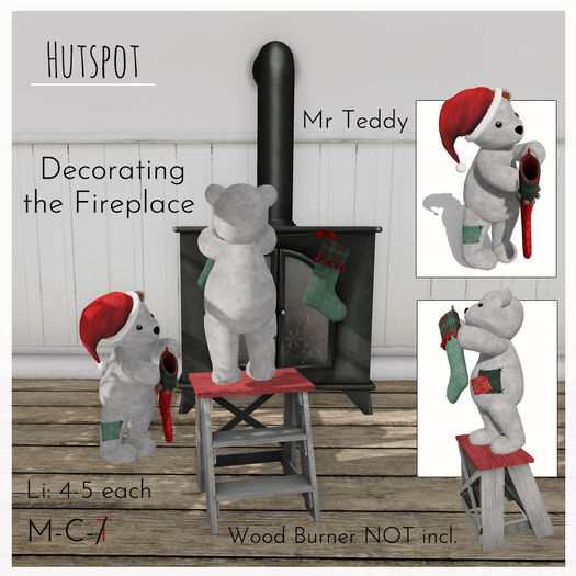Mr Teddy - Decorating the Fireplace
