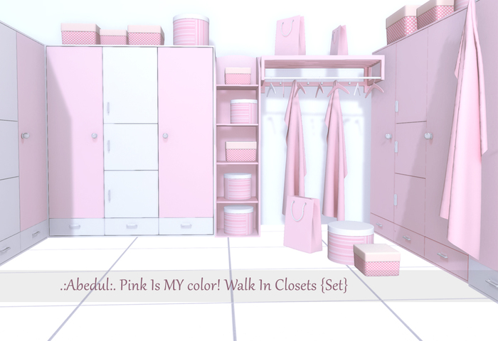 .:Abedul:. Pink Is MY color! Walk In Closets {Set}