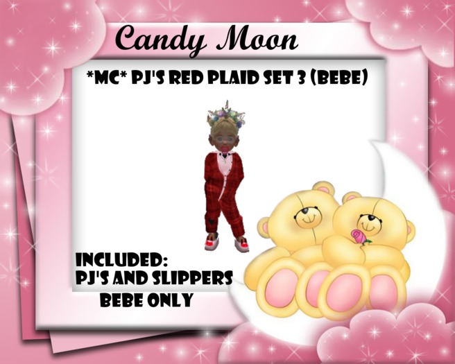 *MC*PJ'S Red Plaid Set 3 (BeBe)