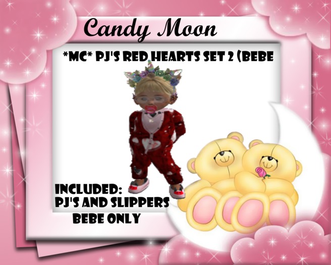 *MC*PJ'S Red Hearts Set 2 (BeBe)