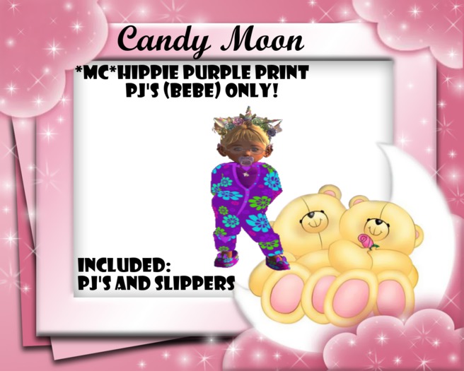 *MC*Hippie Purple Printed PJ'S (BeBe)