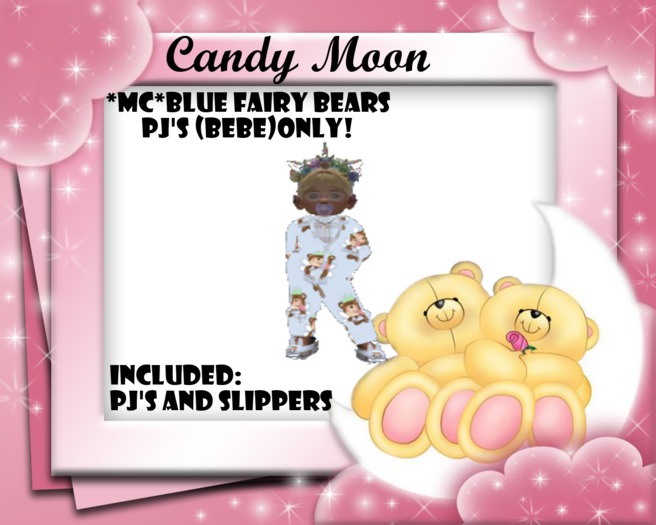 *MC*Blue Fairy Bears PJ'S (BeBe)