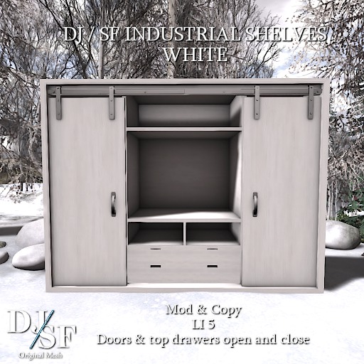 DJ / SF Industrial Shelves - White Boxed