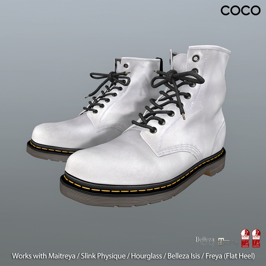 *COCO*_Lace-UpAnkleBoots_White