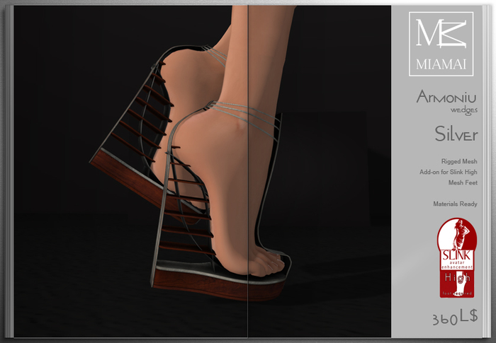 MIAMAI_Armoniu Wedges - Silver (Slink High)