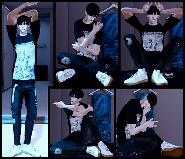 BENTO"METILAMIN".Male Poses set.32