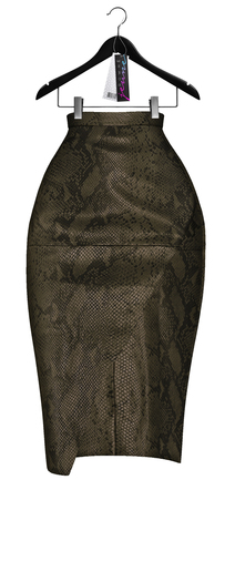 Jeune by Rowne.Emilia Python Skirt - Olive