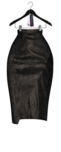 Jeune by Rowne.Emilia Python Skirt - Onyx