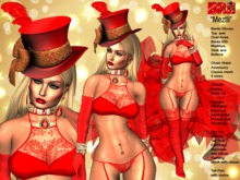 **MEZTLI RED VERSION BURLESQUE CARNIVAL SAMBA STYLE OUTFIT**