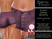 *ED MBO Flirty Denim Shorts - Pastel Colors - 2