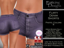 *ED MBO Flirty Denim Shorts - Pastel Colors - 8