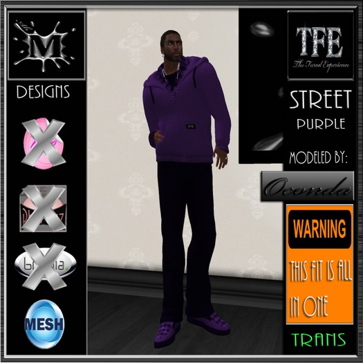 TFE STREET MESH PURPLE WEAR (bagged)