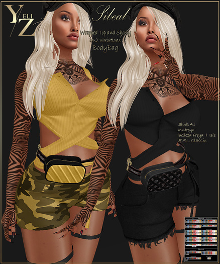YELIZ MESH "SIBEAL" TOP SHORTY BODY BAG with HUD
