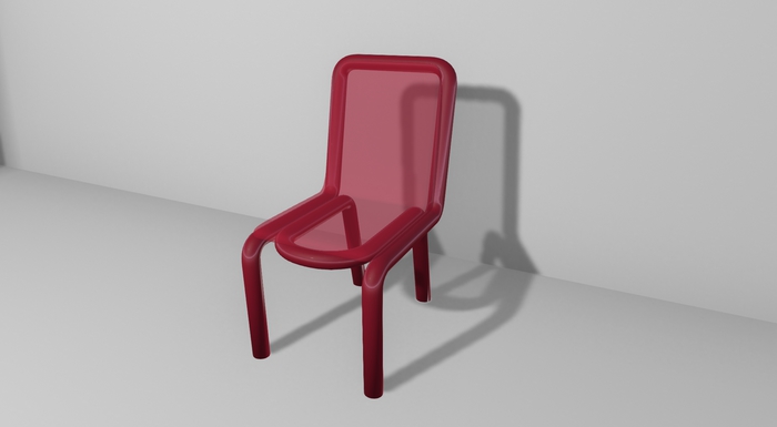 Art Deco Chair Red